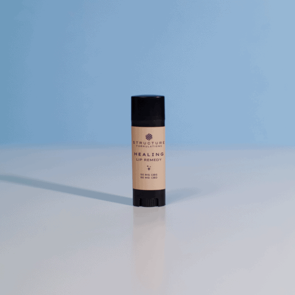 Healing lip balm with CBD and CBG