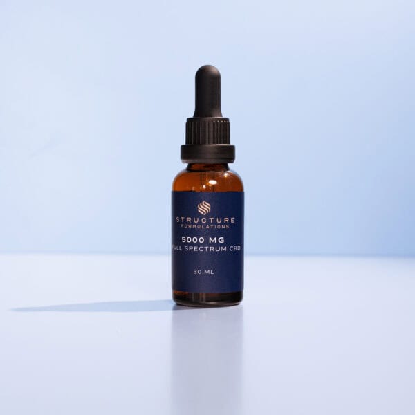 Premium CBD oil bottle from Structure Formulations for high-quality CBD products.